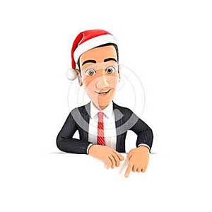 3d businessman christmas