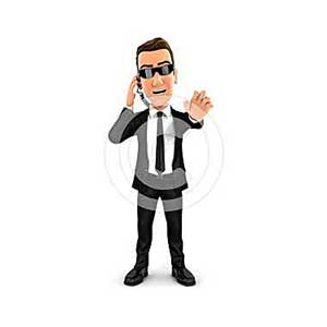 3d security agent stop gesture