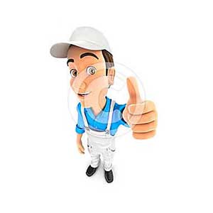 3d painter positive pose with thumb up
