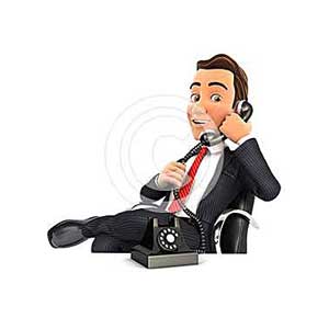 3d businessman making a phone call