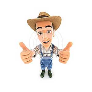 3d farmer thumbs up